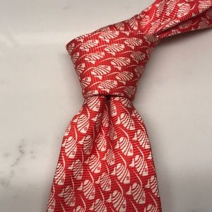 Lilly Pulitzer coral fish motif necktie